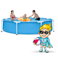 Miniatyrbillede 2 af 5: Ramme havepool 244 x 51 cm 5in1 INTEX 28205