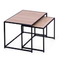Miniatyrbild 8 av 9: Set med 2 soffbord, loftdesign