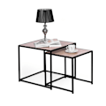 Miniatyrbild 3 av 9: Set med 2 soffbord, loftdesign