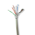 Pikkukuva 1 / 2: Verkkokaapeli | CAT6 | Säikeinen | S/FTP | Puhdas kupari | 100.0 m | Sisäkäyttöön | Pyöreä | LSZH | Harmaa | Pakkaus