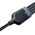 Pikkukuva 2 / 9: 4in1-kaapeli USB-A - 2x USB-C iPhone Lightning microUSB 1,2m musta