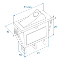 Miniatyrbild 2 av 2: Vippströmbrytare LED blå 12V / 24V-max. 10A
