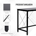 Miniatyrbillede 6 af 10: Computer Skrivebord L-Shape Hjørne Skrivebord, Vinkel Skrivebord, Mdf, Sort, 150X150X76Cm