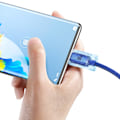 Miniatyrbild 4 av 9: Kabel för snabbladdning och dataöverföring USB - USB-C 100W 1,2m blå