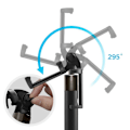Miniatyrbillede 3 af 8: Højkvalitets teleskopisk Selfie stick 18-77cm sort