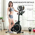 Miniatyrbillede 9 af 10: Liggende ergometer til hjemmemotionscykel med magnetisk modstand, LCD-skærm, siddende ergometer med justerbart sæde og håndtag, tabletholder, flaskeho