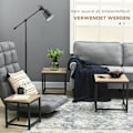Miniatyrbild 7 av 10: Set med 3 soffbord, sidobord, kapsbord med stålram, soffbord, soffbord, vardagsrumsbord med trälook, naturligt