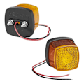 Miniatyrbillede 2 af 7: Sidemarkeringslygte 9-30V rav 61 x 61 mm LED