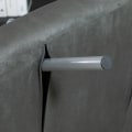 Pikkukuva 9 / 10: Vuodesohva Käsinojilla 65X69X80Cm 3-In-1 Vuodesohva, Vierassänky, Taitettava Patja, Leposohva, Keinonahka, Harmaa