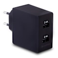Miniatyrbillede 1 af 3: Oplader 24W 2-Port Sort
