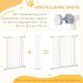 Pikkukuva 8 / 10: Oven turvaportti ilman porausta Leveyssäädettävä kaide kaksoislukkoisella koiran esteellä suojaportti 97,5 x 104,1 cm