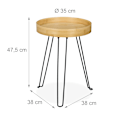 Miniatyrbillede 4 af 6: Sidebord bambus og metal