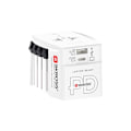 Miniatyrbild 1 av 6: Reseadapter 2-polig världsreseadapter med integrerad Dual USB-laddare (1x USB C & 1 x USB) 45 Watts strömförsörjning