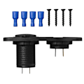 Pikkukuva 4 / 7: Uppoasennussarja: volttimittari 6-30V + USB-portti kaksoistyyppi A 2x2100mA