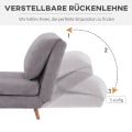 Miniatyrbillede 6 af 10: 2-I-1 Sovesofa, Stoleseng, Justerbar Klapmadras, Gæsteseng, Klapseng, Ledningslook Til Soveværelse Og Stue, Polyester Lysegrå