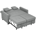 Miniatyrbillede 1 af 10: Sovesofa, 2-personers sofa med sovefunktion, justerbart ryglæn, sofa med hynder, fløjlslook, L-formet sovesofa med sengeboks, hjul til stue, gæstevære