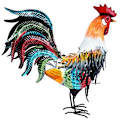 Miniatyrbillede 9 af 11: Havefigur metalhane 39x12x40 cm