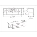 Miniatyrbillede 7 af 7: TV Stand Asal 120 - Sort, Guld