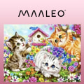 Pikkukuva 2 / 10: Maalaus numeroilla 40x50cm - Maaleo cats 22781