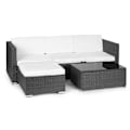 Miniatyrbillede 4 af 9: Havemøbelsæt med rattanlignende finish – Modulær hjørnesofa og bordgrå MultiGarden