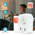 Pikkukuva 8 / 9: SmartLife Älypistorasia | Wi-Fi | IP21 | Virtamittari | 3680 W | Type F (CEE 7/7) / 1x USB-C™ / 2x USB | 0 - 55 °C | Android™ / IOS | Valkoinen | 1 kp