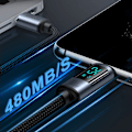 Miniatyrbillede 4 af 9: USB-C kabel med LED display 100W 1,2m sort