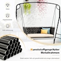 Miniatyrbillede 3 af 5: Metalgyngeramme med ekstra sidestænger og 2-rings design 170 x 118 x 165 cm