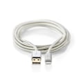 Pikkukuva 3 / 9: Lightning Kaapeli | USB 2.0 | Apple Lightning 8-Pin | USB-A Uros | 480 Mbps | Kullattu | 1.00 m | Pyöreä | Nailon / Punottu | Alumiini | Laatikko kann