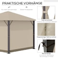 Pikkukuva 6 / 10: Aurinkoinen Puutarhapaviljonki Paviljonki 3 X 3 M Puutarhateltan Katto Tuuletusaukoilla Juhlateltta 4 X Sivupaneeleilla Säänkestävä Alumiinipolyesteri