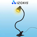 Miniatyrbillede 2 af 11: Bordlampe med clips - sort Izoxis 19454