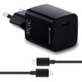 Laddare 30W + USB-C Kabel Svart