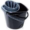 Miniatyrbillede 1 af 9: Moppespand med vride, plast, sort, 14 l