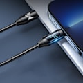 Pikkukuva 5 / 5: iPhone USB-C - Lightning-kaapeli LED-näytöllä 36W 2m musta