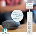 Pikkukuva 2 / 8: SmartLife Jatkojohto | Wi-Fi | 3x Maadoitettu virtaliitin (CEE 7/3) / 4 x USB | 16 A | 3680 W | 1.80 m | -10 - 40 °C | Android™ / IOS | Valkoinen