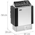 Miniatyrbillede 8 af 8: Elektrisk saunavarmer 8-12 m3 til 110C 400 V 8 kW