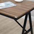 Miniatyrbild 9 av 10: Barbordsset 5 st. med barstolar, matgrupp för kök, bistrobord med 4 stolar, metall, ljusbrun, 120x60x91 cm