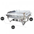 Miniatyrbillede 4 af 5: Herzberg HG-8022-3: Chafing Dish i rustfrit stål - 3 dele 1/3 madpande