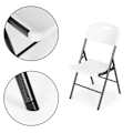 Miniatyrbild 7 av 9: Set med 2 fällbara stolar, cateringset, metall, HDPE, vit, ModernHome