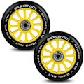 Miniatyrbillede 6 af 6: Gule hjul til scooter 100 mm (2-pak)