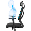 Miniatyrbillede 5 af 7: Ergonomisk kontorstol med justerbar nakkestøtte