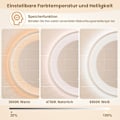 Miniatyrbillede 4 af 5: Ø 60 cm LED badeværelsesspejl med 3-farve lys & touch switch kosmetikspejl