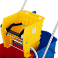 Miniatyrbillede 3 af 8: Gulvrengøringsvogn med moppevrider, to spande 2 x 24 l