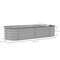 Pikkukuva 4 / 10: Korotettu sänky metallinen istutuslaatikko 150 x 62 x 30 cm Kasvissänky Tee itse kukkalaatikko avoimella pohjalla puutarhaparvekkeelle Yrttipeti Silve