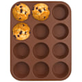Pikkukuva 1 / 5: Silikonimuotti 12 muffinsille, tarttumaton ja helppokäyttöinen