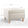 Miniatyrbillede 7 af 7: Pouffe Roscen - Creme