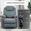 Miniatyrbild 7 av 10: Tv-Stol Ståhjälp Elektrisk Avslappningsstol Liggfunktion Värmefunktion 1 Motormassagefunktion Pocket Fjäderkärna Mörkgrå