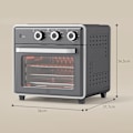 Pikkukuva 4 / 10: Miniuuni kiertoilmalla 20L miniuuni uunipellillä, grilliritilä ja murupelti, 90°C-230°C kuumailmakeitin 5 tilassa, paistokori, ajastin 60 min, 1400W,