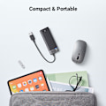 Pikkukuva 8 / 9: HUB-sovitinportin jakaja 4x USB-A 3.0 ja USB-A virtajohto musta