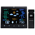 Miniatyrbild 1 av 9: Bakgrundsbelyst trådlös väderstation med utomhussensor, LCD-display, termometer, barometer, klocka