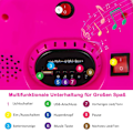 Miniatyrbild 1 av 5: 6V barnbil 360 graders rotation med musik & färgglada LED-lampor Rosa